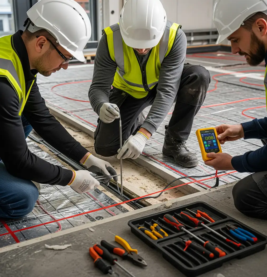 Professional Underfloor Heating Probe Installation